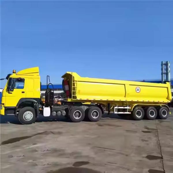 CIMC Hydraulic Box Dump Semi Trailer 60 Cbm Dumper Price Tipper 50 80 100 Ton 4 Wheel Semi-Trailer