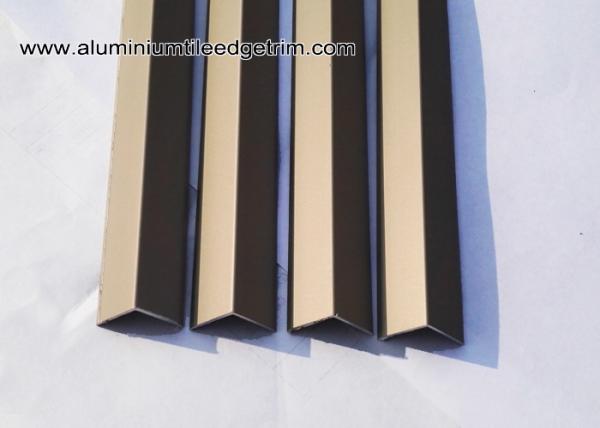 Matt Champagne Square V - Shaped Angle Aluminum Corner Brace With 20mm Edge V20