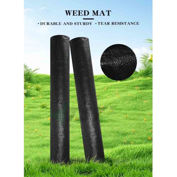 4'X300′ Heavy Duty Black Pp Weed Control Fabric Ground Cover Rolls For Vegetable Plant