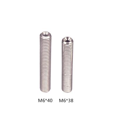 Screw Thread Stainless Steel M6 3D Printer Throat Length 38mm 35mm