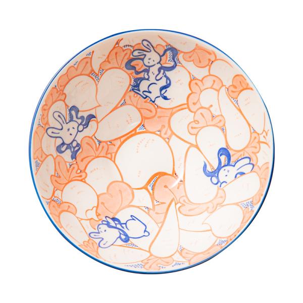 Готовы к отправке на складе Персонализированные керамические миски Подарочный набор Красочные печатные под глазурной кухни 4 шт Суп 6,5 дюйма 8 дюймов