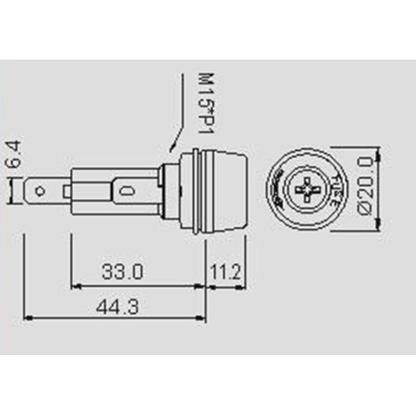 R3-53 3AG 6.3*32mm Стеклянная труба панель крепление предохранитель держатель Блоак 15А Сквозный драйвер тип винтовой крышки