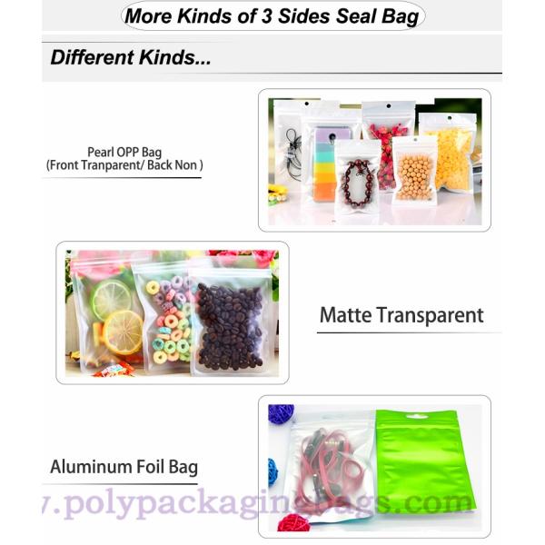 Recyclable CPP Clear Plastic Zipper Bag With Tear Notch