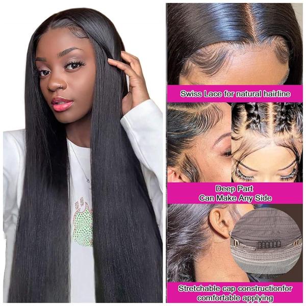 360 Full 13x6 Hd Lace Front Virgin Hair Wigs 100% Raw Natural Human Hair With Frontal