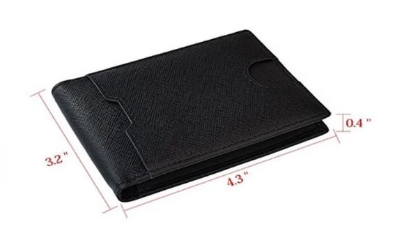 Stylish Mens Leather Wallet , Custom Handmade PU / PVC Leather Card Clip Wallet
