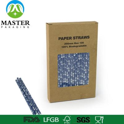 Biodegradable disposable colorful drinking paper straws