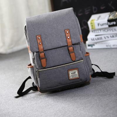New design 2018 wholesale student laptop backpack popular canvas student backpack bag