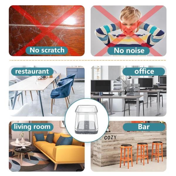Силиконовые стулья защитные покрытия для ног Силиконовые мебели из фильта Покрытия для ног Покрытия для полов из твердого дерева Подходит: 1,3 