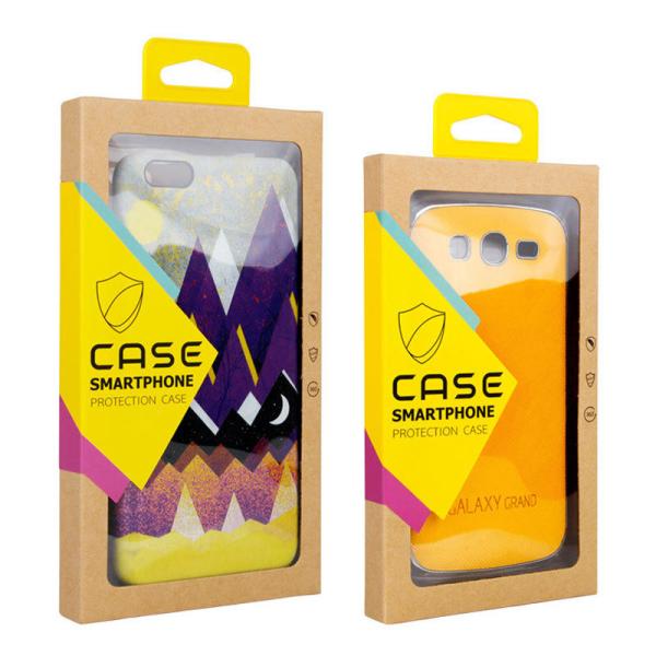 Phone Case Kraft Paper Box With Window PVC Transparent