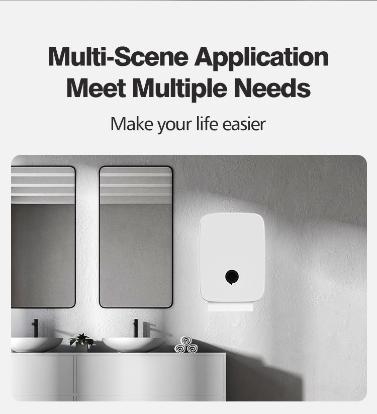 Modern ABS Plastic Paper Dispenser User Friendly Wall Mount Multi Towel Holder For Hotels