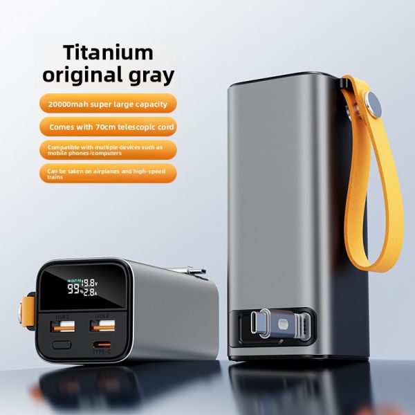 Aluminum Alloy Laptop Power Bank 20000mah High Capacity 100W USB Battery Chargers