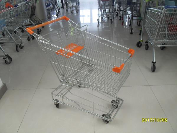 100L Low Carbon Steel Wire Shopping Trolley / Grocery Shopping Cart
