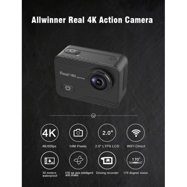 30m Waterproof 4K Ultra HD Action Camera Native 4K Sports DVR Camera