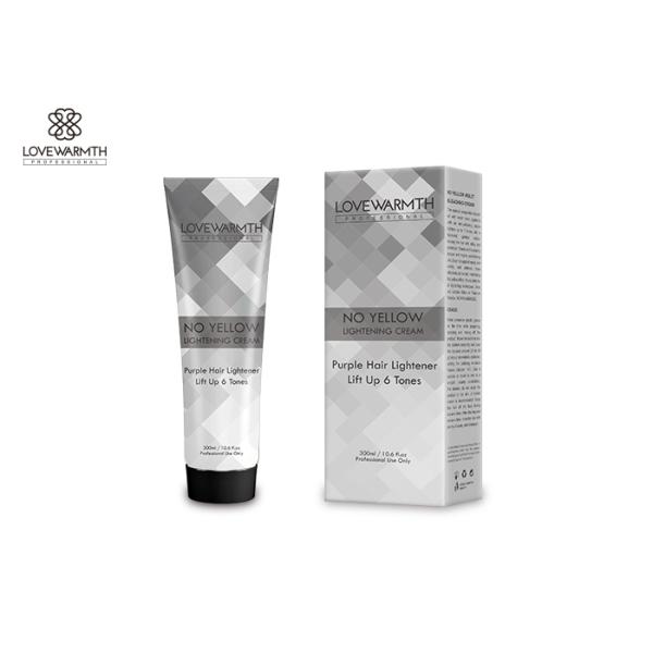 Nenhum tons máximo de mitigação amarelo do creme do descorante do cabelo 6 formularam a cor roxa