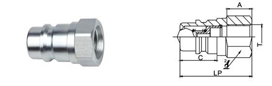 Тип гидравлическое быстрое шарикового клапана - сталь углерода LSQ-S4 соединений разъединения ISO5675