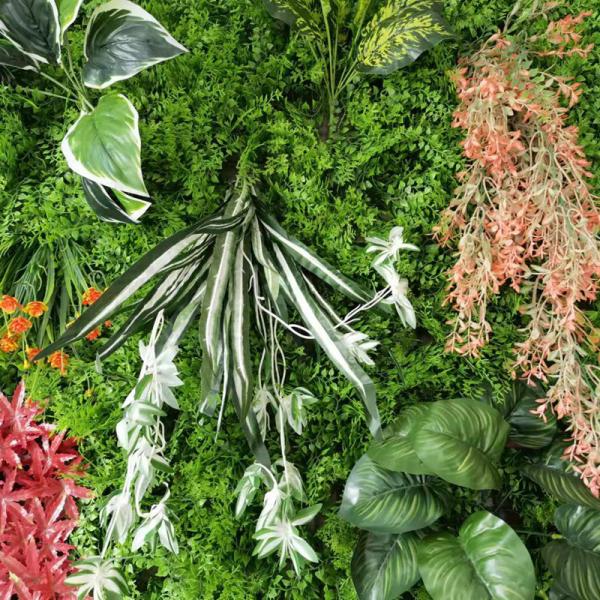 Стены УЛЬТРАФИОЛЕТОВЫЕ устойчивые 40mm декоративного сада искусственные зеленые