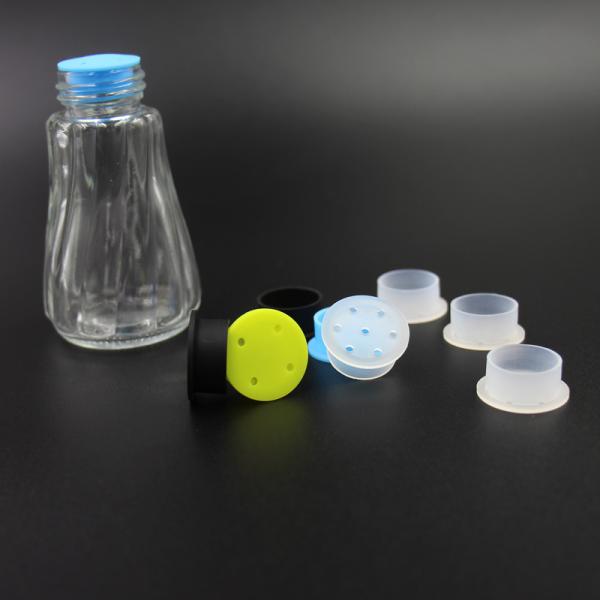 Bouchon respirable vigoureux non-toxique de silicone, chapeaux imperméables de dispositif trembleur de sel et de poivre