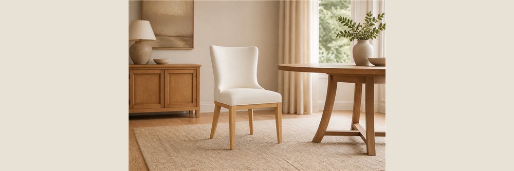 Winged High Back Upholstered Dining Chair  CYC-073