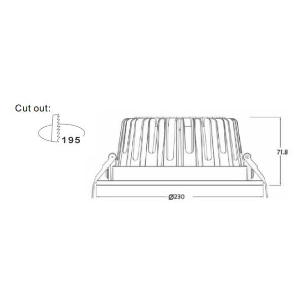 белизна приспособления потолочного освещения 30w 2400LM белая теплая белая чисто