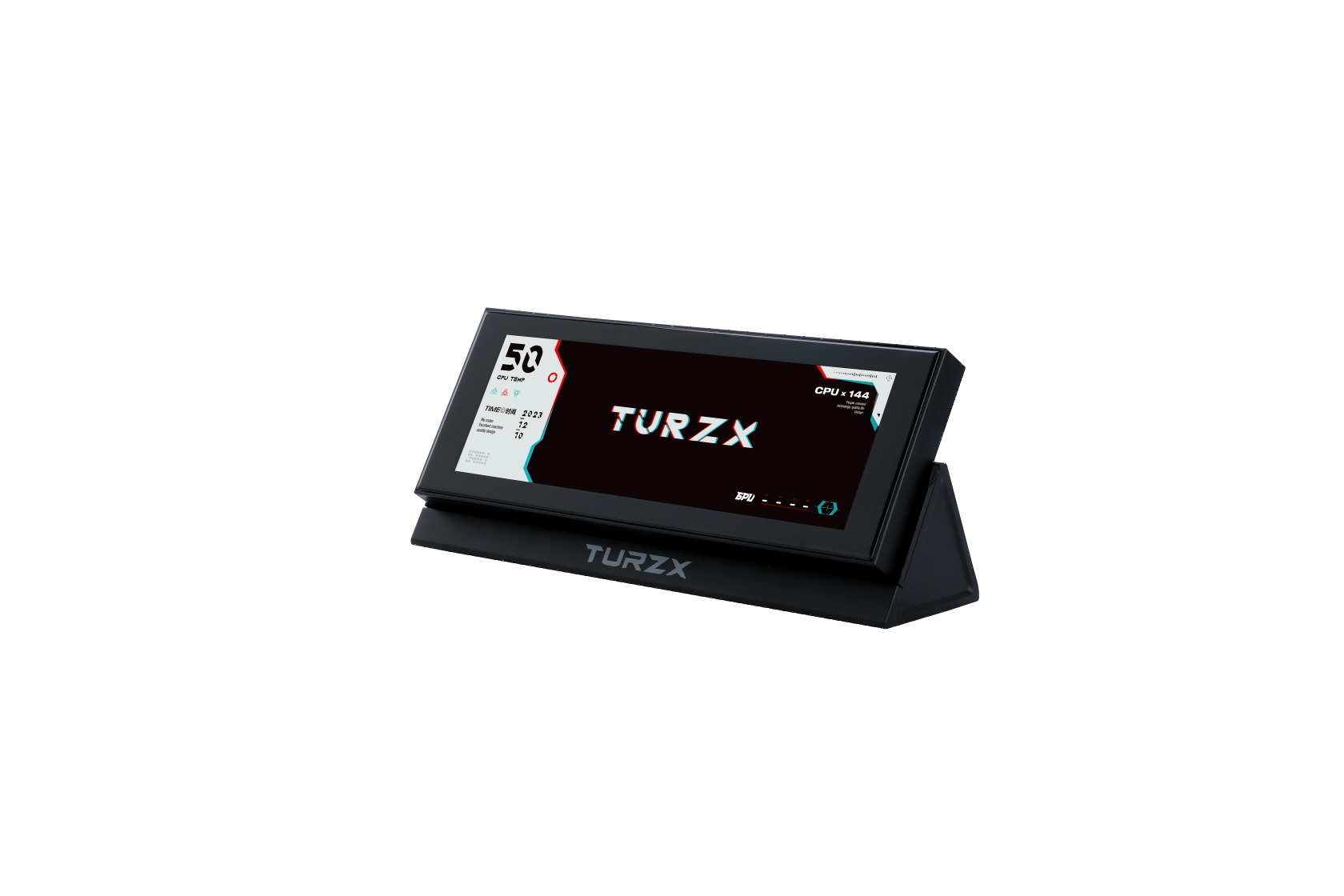  4.6 Inch Portable Monitor 960×320 Ultra-Wide Display USB 9-Pin Interface ABS Secondary Screen for PC Desktop