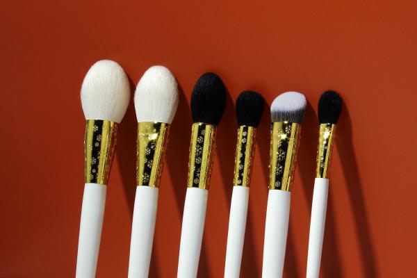 Escovas naturais da composição do cabelo do ouro luxuoso de 12 partes com marca própria