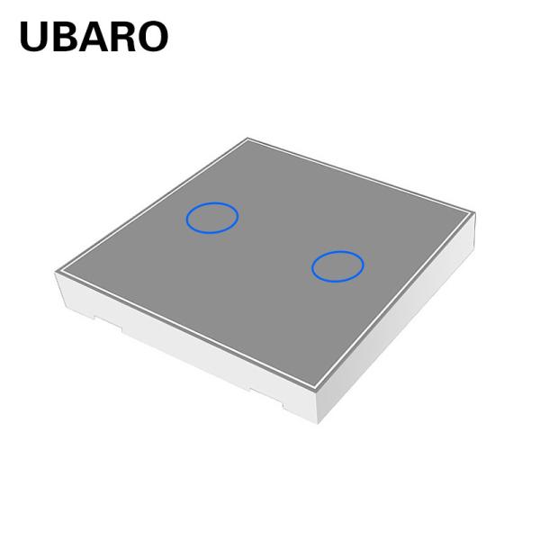 2gang Paste Switch 86*86*12mm Smart Home RF 433.92MHZ Remote Switch with 3-50 Feet Transmit Distance
