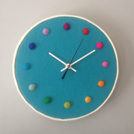 Felt Round Laser Logo Large Wall Clocks Home Decoration Products 12mm Sheet