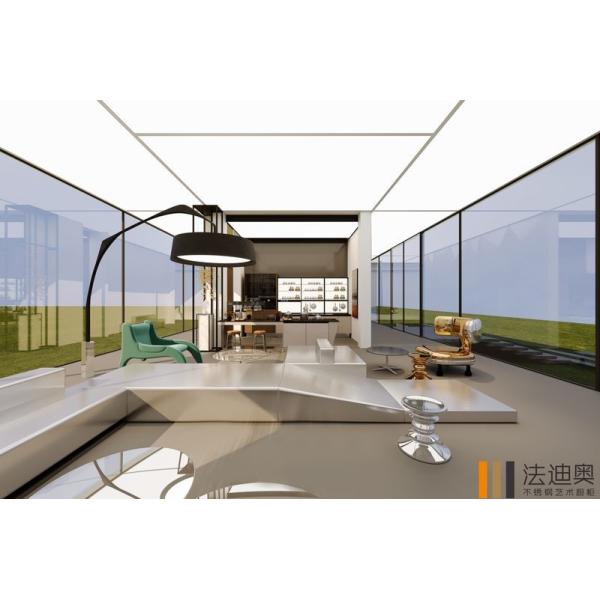 Stainless Steel Outdoor Kitchen Cabinet In Modern White With Smart Storage Features