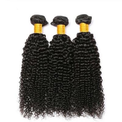 Natural Black Kinky Curly Remy Human Hair Bundles Sew In Weave Bundles Brazilian Bundle Deals