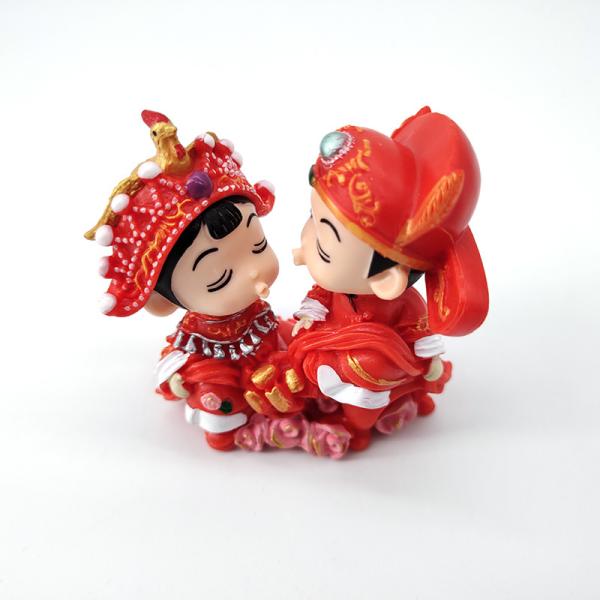 3D Anime Action Figures PVC Vinyl Material Collectible Chinese Wedding Doll
