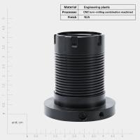 Componente de torno redondo de cnc de aluminio personalizado de alta calidad