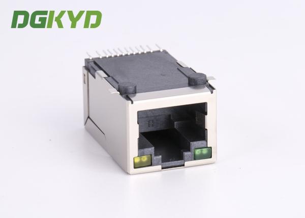 Shielded 10/100 Base 8P8C SMD RJ45 PCB Connector Intergrated Magnetics KRJ-SM002WNL