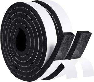 Self-Adhesive EVA Foam Insulation Tape White Weather Stripping Tape for Door Window Draught Excluder Anti-Collisi