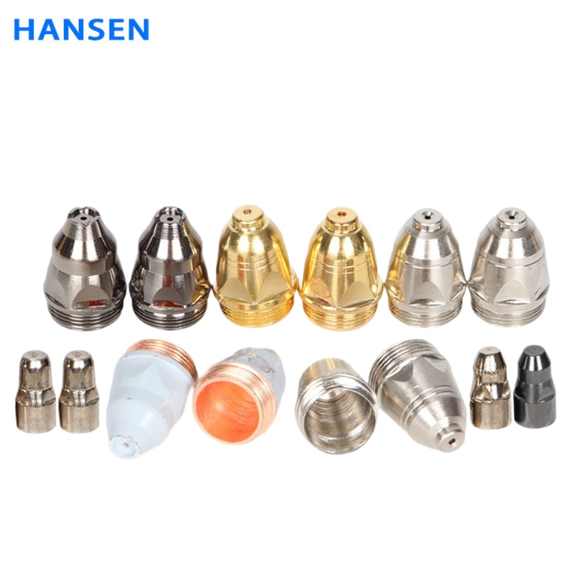 High Quality P80 Plasma Cutting Torch Consumables, Nozzle Tips & Electrode, Factory Direct Sale, Air Plasma Cutting Torch Spare Parts for LGK‑100 LGK‑120 Cutting Machine