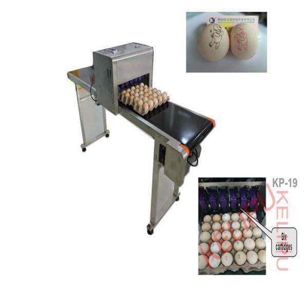 Six Nozzles At The Same Time Printing High Efficiency Eggs Ink-Jet Printing Machine