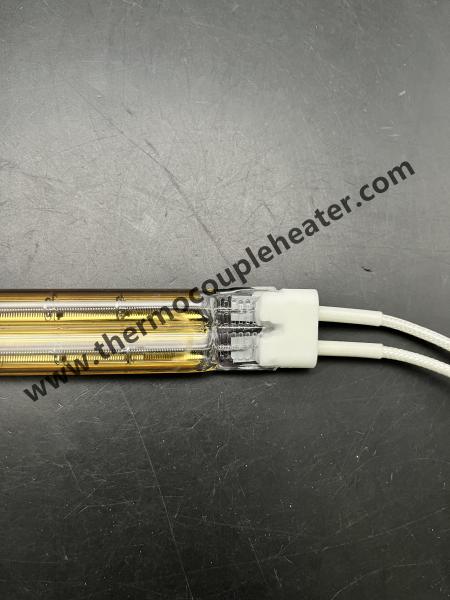 Lámpara de halógeno reflector de oro de tubo gemelo de tubo de cuarzo calefactor infrarrojo