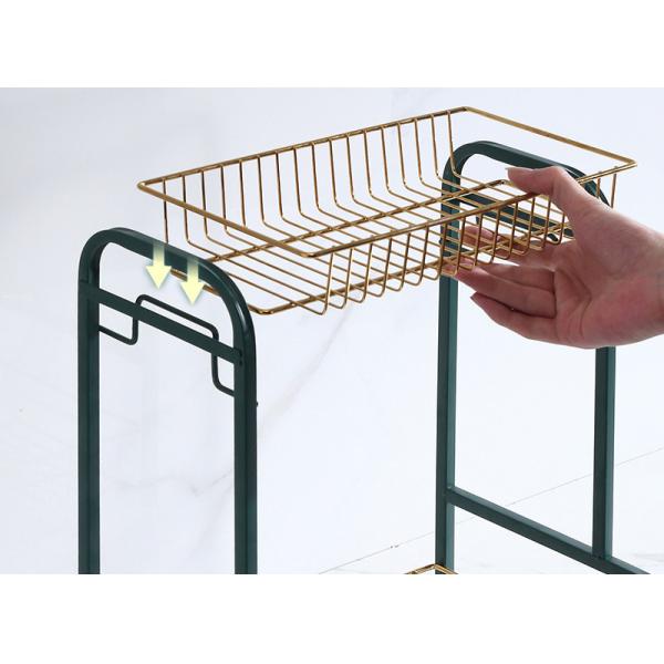 3 Tier Countertop Kitchen Rack Stainless Steel Green Gold 1.8 Litres Volume