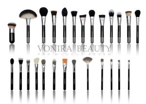High Level 53PCs Full Line Natural Hair Makeup Brushes Wooden Handle