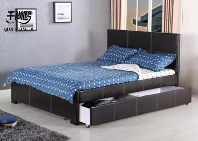 Bedroom Classic Upholstered Bed With Drawers Low Key Platform Bed