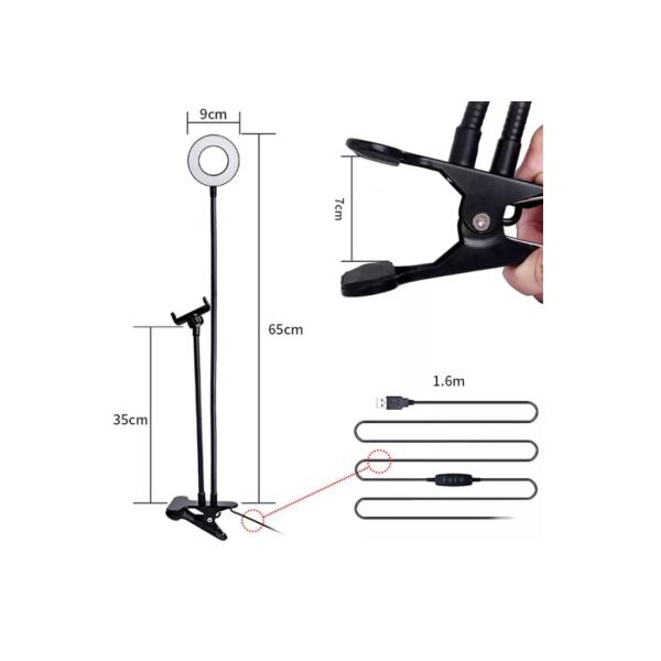 свет кольца 2500K 4000K Selfie со светом красоты держателя струбцины и телефона