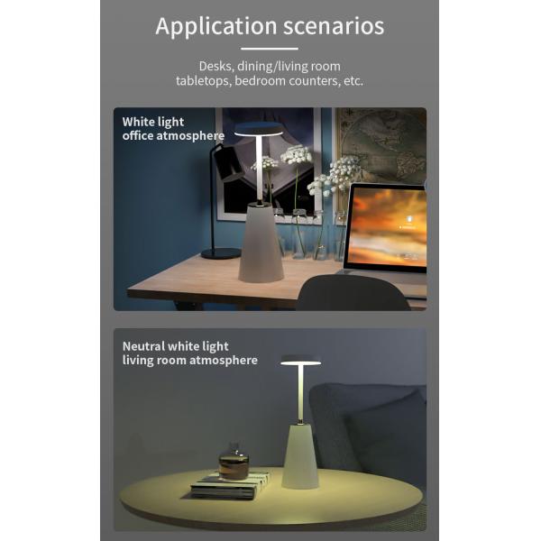 Metal Nightlight Bedside Lamp Wireless Rechargeable Table Lamp for Bedroom Decoration