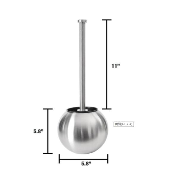 Long Handle Toilet Brush And Holder / Stainless Steel Toilet Bowl Brush