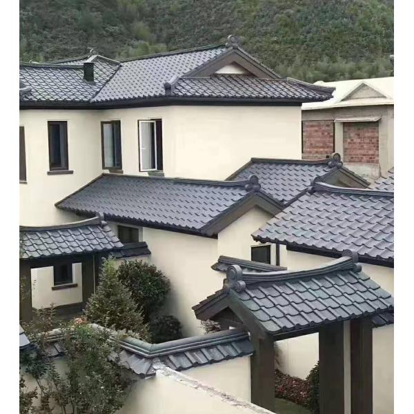 Черепицы стиля черепиц 220mm глины Matt традиционные простые азиатские