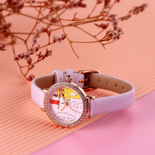 дети 27мм дети розовый Сали водонепроницаемый дети смотрят 3АТМ кожаный мультфильм на заказ