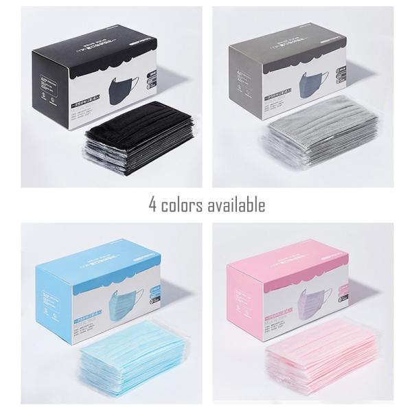 Anti Bacterial 3 Ply Face Mask Blue White Customized Colors FDA CE Approved