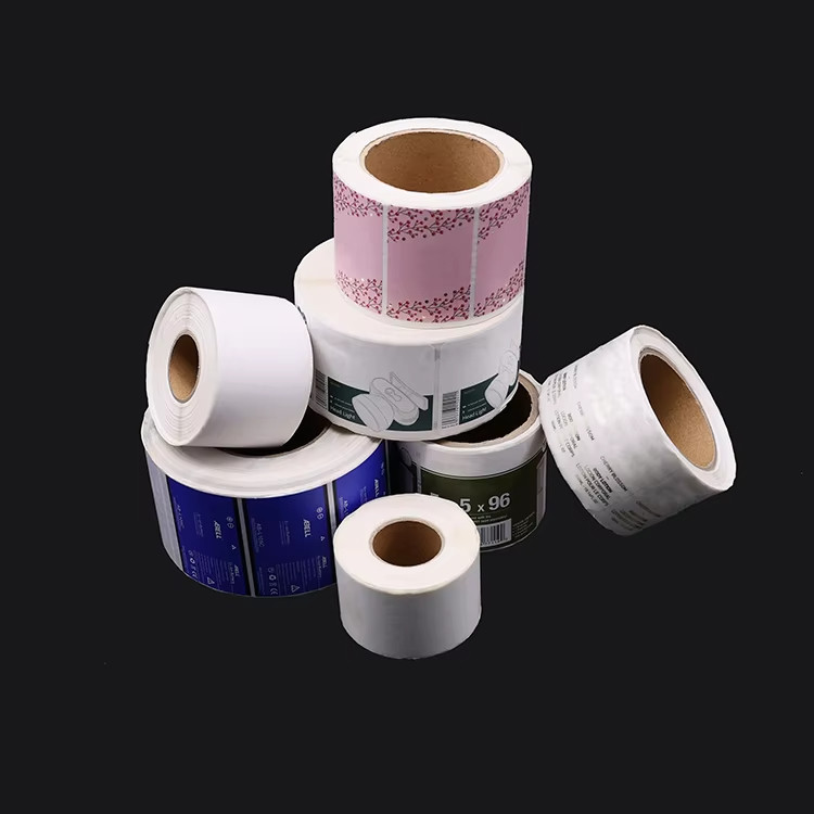Customized Security Labels Printer Waterproof Adhesive Durable Thermal Direct Shipping Roll Multi-Language Sticker