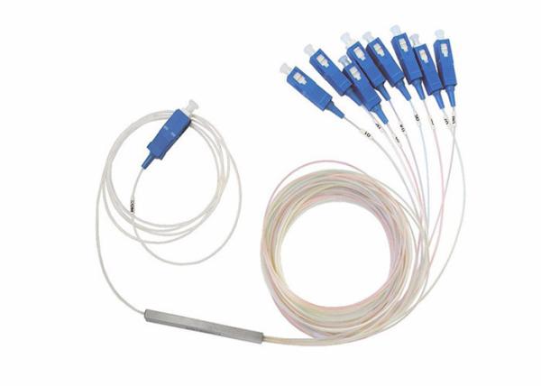FTTH Miniature 1M SC UPC Fiber Optic Splitter G657A 1x8 PLC Splitter