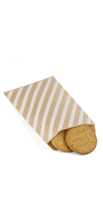 Kraft Paper Bags Flat Greaseproof Paper Bags Greaseproof Envelopes, Paper Snack Bags Cookie Bags Popcorn Bag
