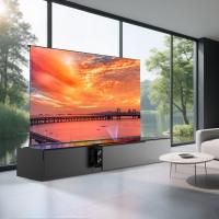 Meuble TV télescopique dissimulé pour projecteur à courte focale 100 / 120 / 150 pouces, moderne