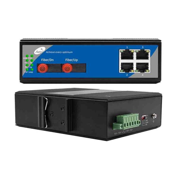 Unmanaged Ethernet Fiber Switch , 4 Port Multimode Fiber Switch